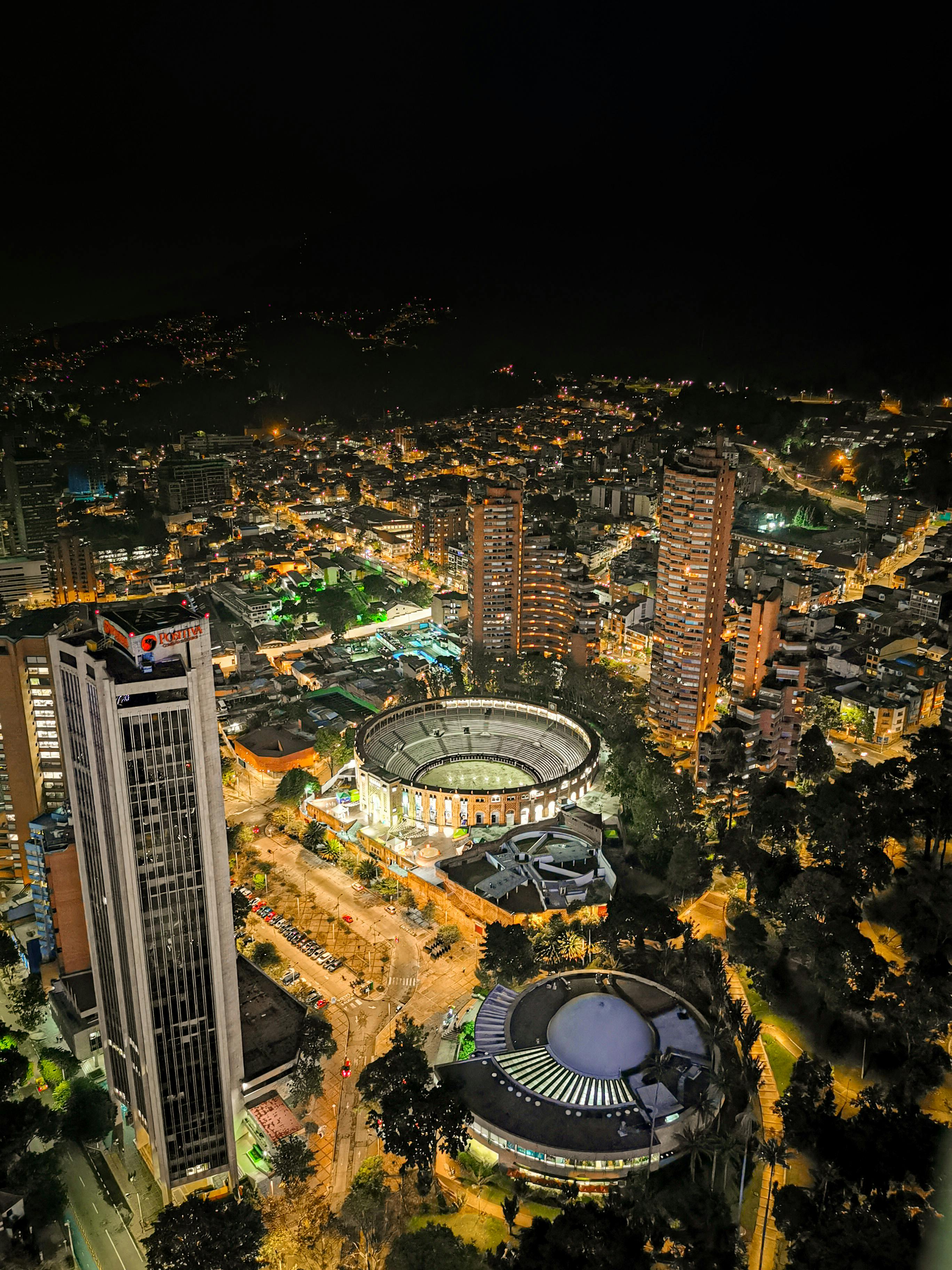 Bogota during the nightt-city view