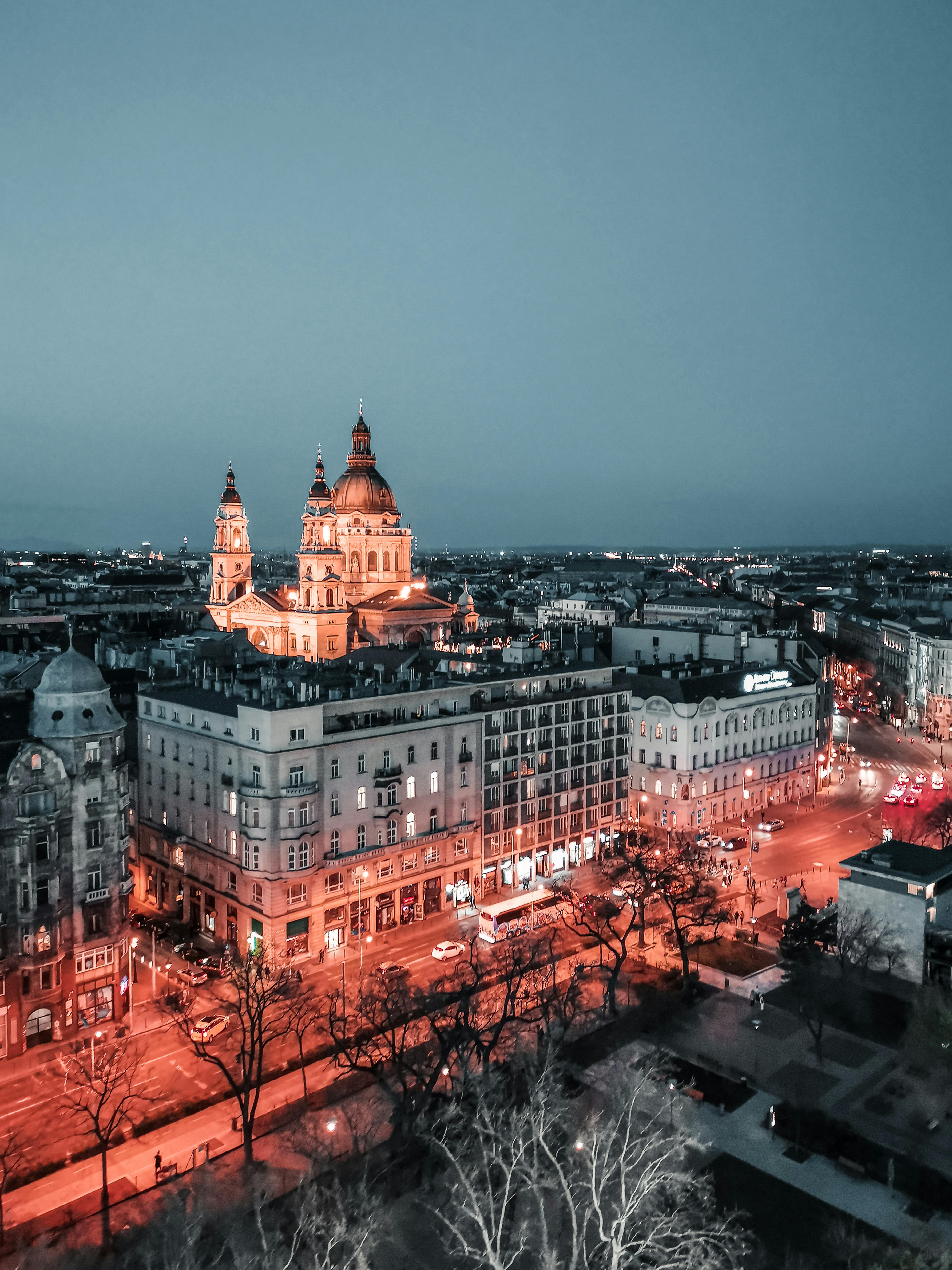 Budapest city view at night