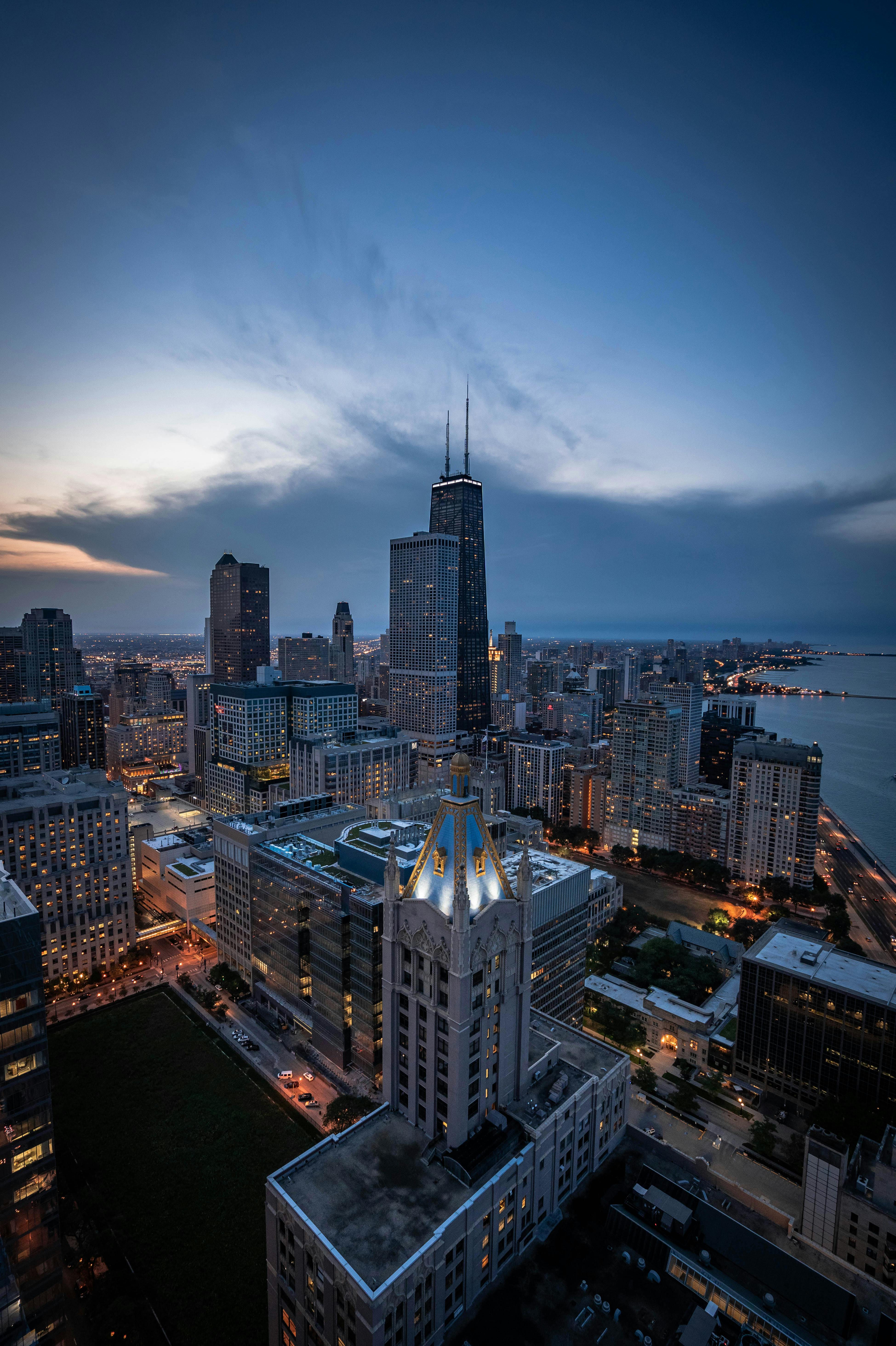 Chicago view at night
