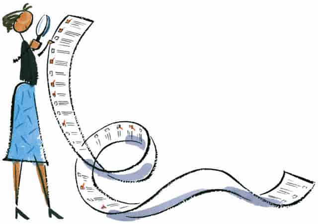 Big list reading by a woman 