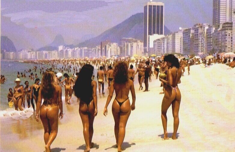 Girls at the beach in Brazil