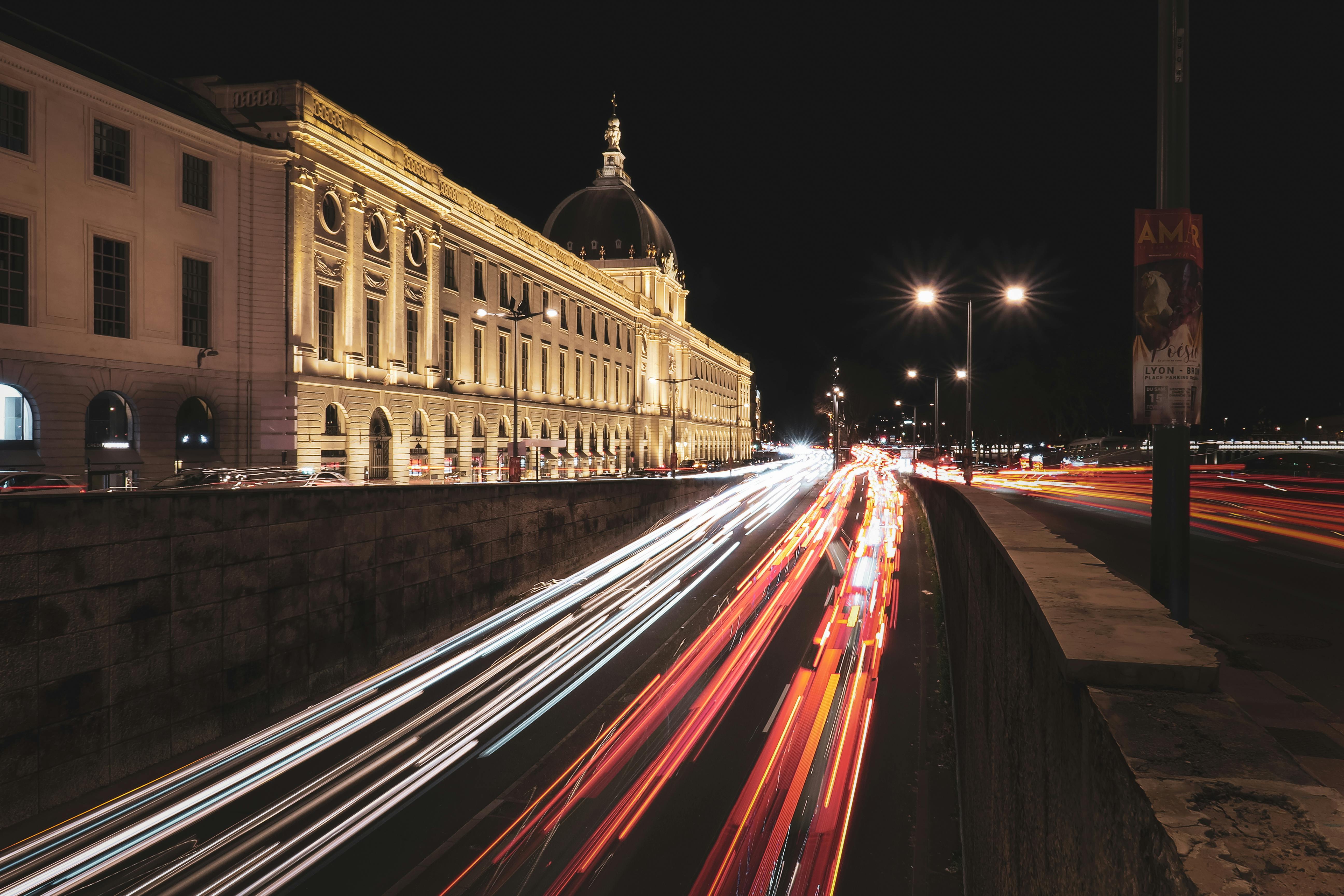 Lyon at night