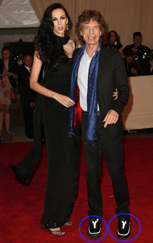 Mick Jagger wearing shoe lifts