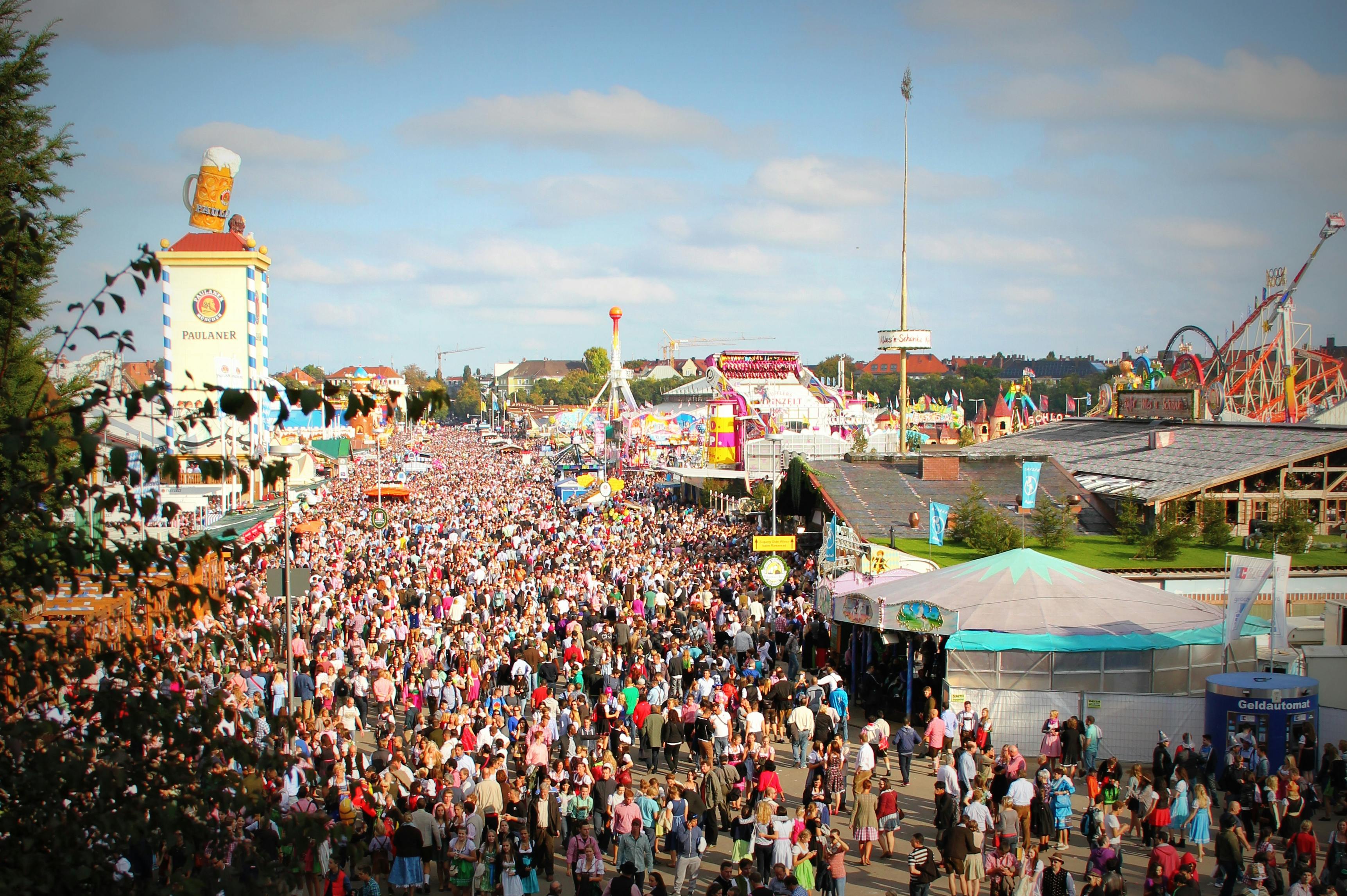 Oktober fest Munich a lot of people in crowd