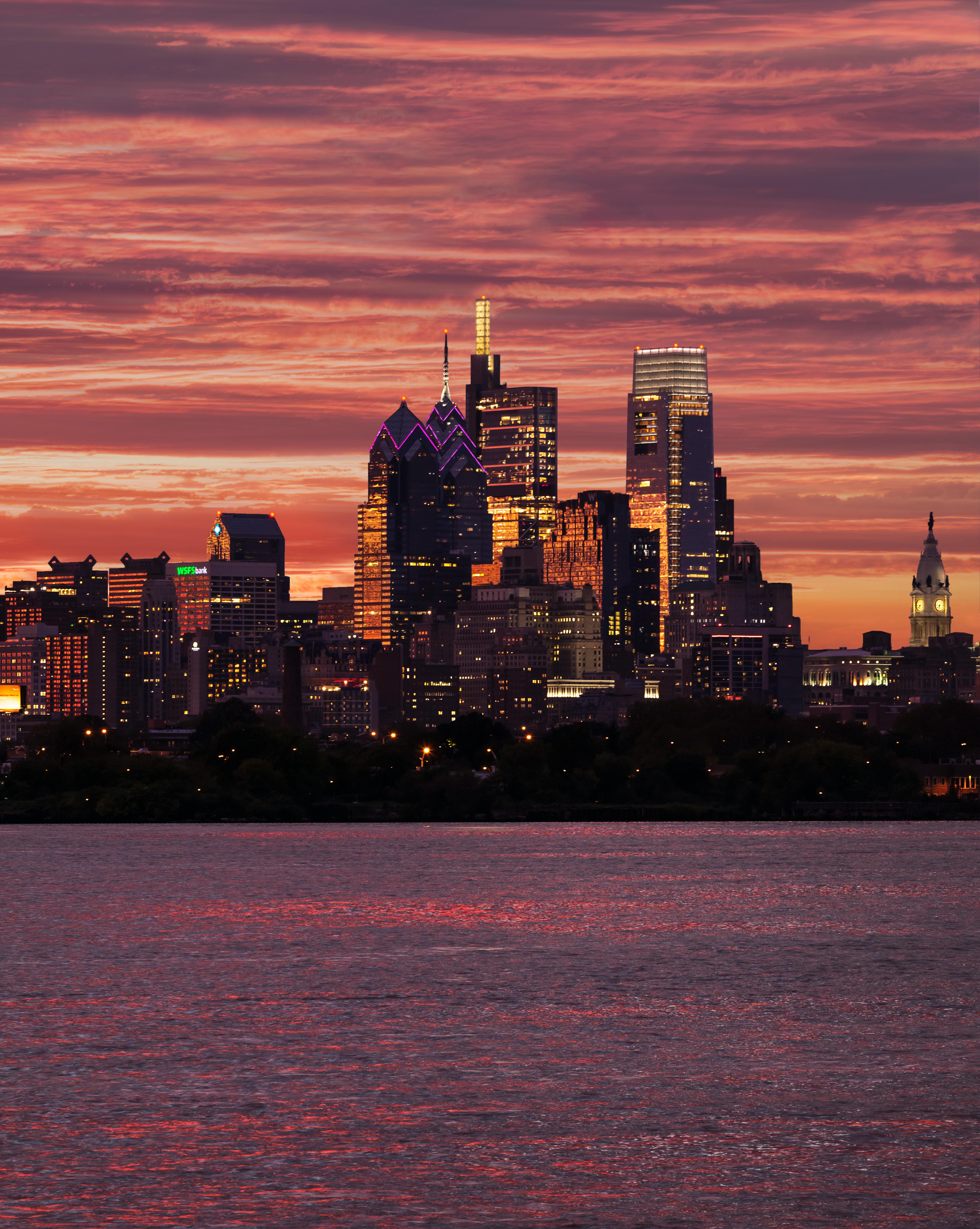 Philadelphia night city view