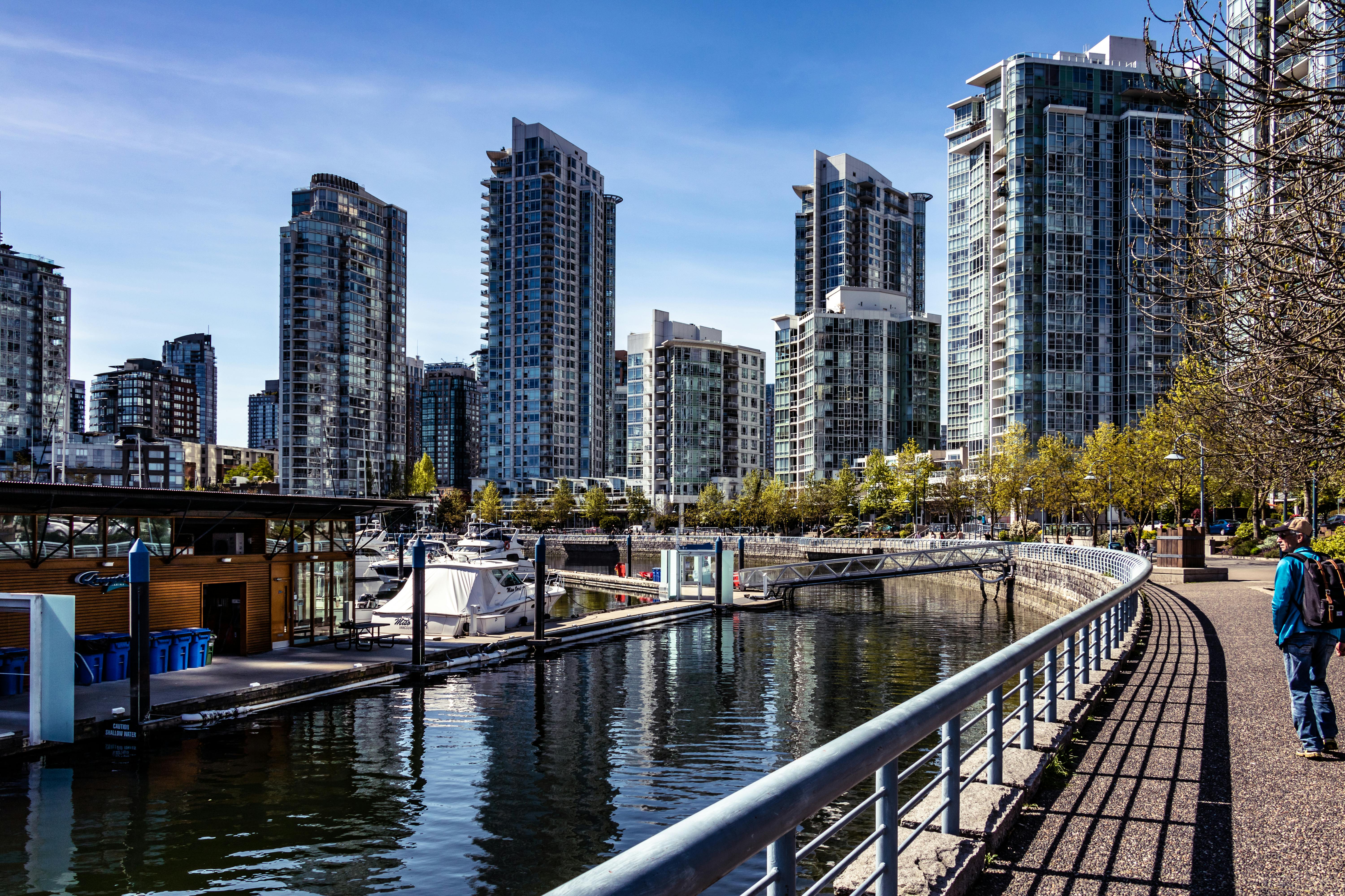 Vancouver daytime city view skyscrappers
